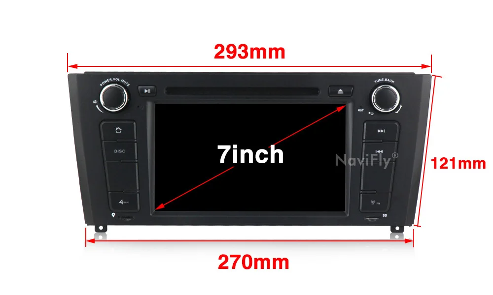Best NaviFly IPS DSP Android 9 Car Dvd GPS Player for BMW 1 Serie E81 E82 E87 E88 I20 2004-2011 Car Radio GPS Navigation WIFI BT RDS 26