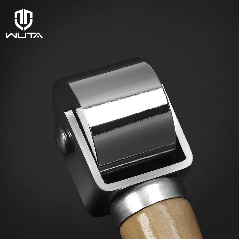 WUTA 26/60mm Press Edge Roller Leather craft Glue Laminating Tool Edge Creaser & Smoother Steel Iron Roller DIY Handmade