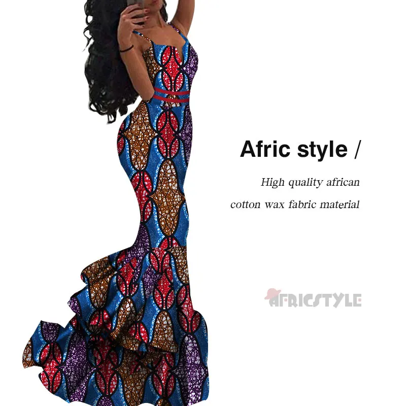 Nuevo vestido sin mangas de estilo africana de Ankara vestidos de cóctel vestido de fiesta WY5445