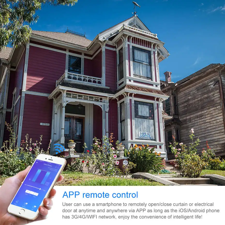 Переключатель для штор Smart Life с Wi Fi электрических моторизованных роликовым