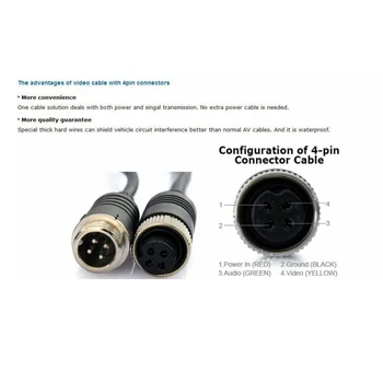 

1pc Video camera Cable PVC 33Ft Extension Wire Video Waterproof Adapter