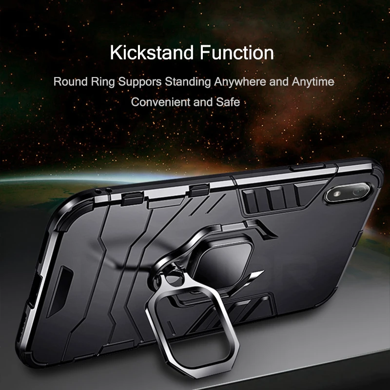 

Protective Cover For Redmi 7A Case Silicone Magnetic Case For Xiaomi Redmi 7A 7 A Case Ring Stand Holder Bumper Phone Coque TPU