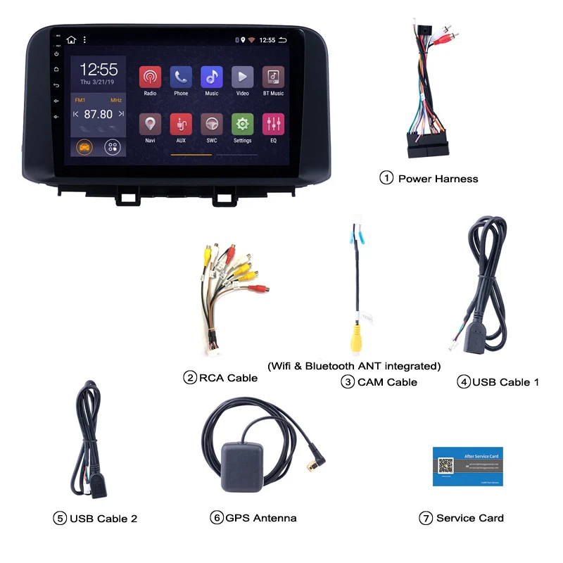 Sale 9 INCH PX6 4G+64G Android 9.0 Car Radio Multimedia Player For Hyundai Kona Encino 2018 2019 GPS Navigation 5