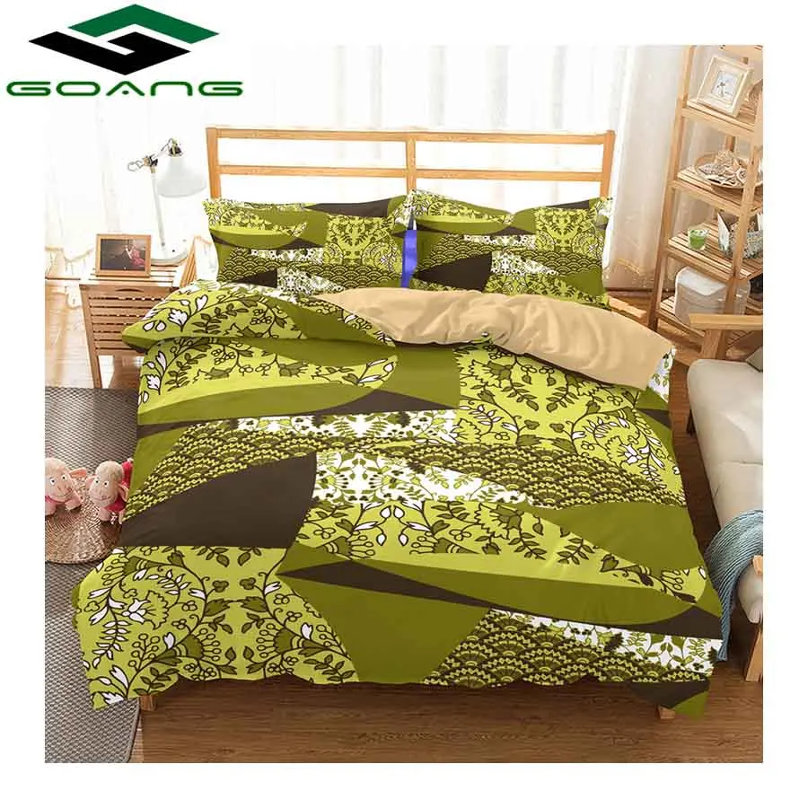 GOANG duvet cover bed sheet and pillowcase 3d digital printing Bohemia bedding sets luxury home textiles Abstract flowers