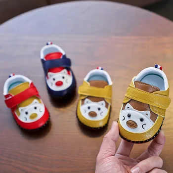 

AFDSWG leather shoes girl spring new boys footwear doll hand-stitched soft bottom child shoes kids, leather kids shoes