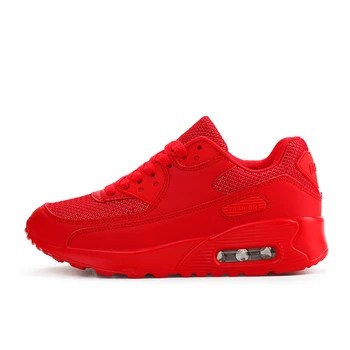

Small Red Shoes Men's and Women's Air-cushion Sports Shoes Red Recreational Trend Running Increases Men's Shoes