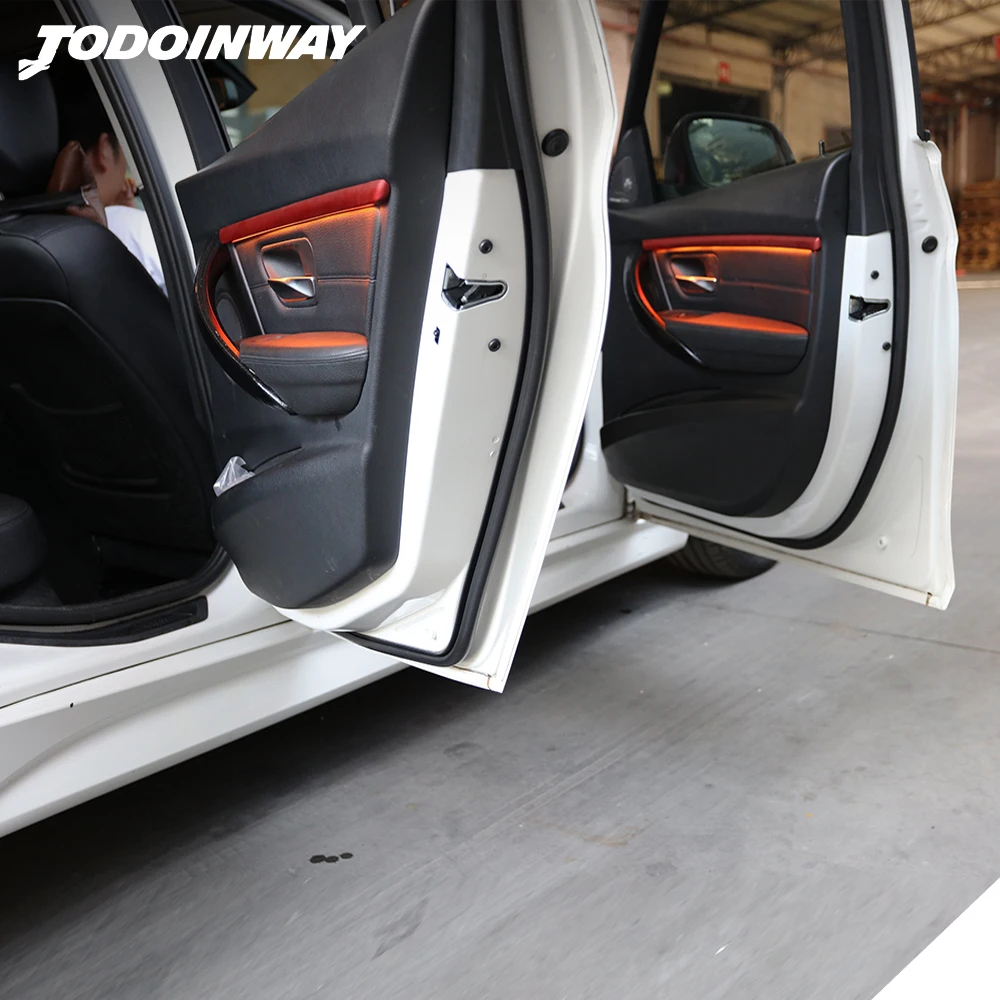 Car Interior Doors Panel LED Decorative Trims Light with Blue and Orange Colors Atmosphere Lights for BMW 3 Series F30 2012 2018 |