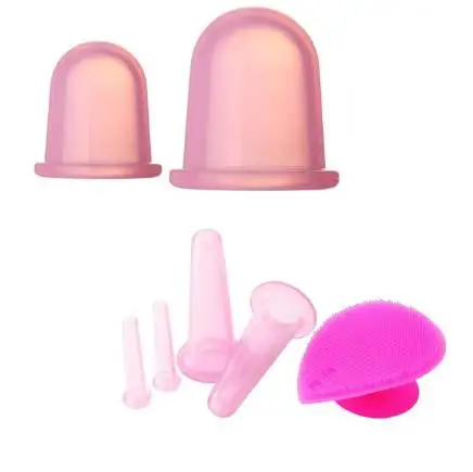 Blue 8PC Семейная Массажная чашка для тела, для лица, для глаз, для облегчения боли, вакуумная силиконовая чашка с мешочком, меридиан, забота о здоровье - Цвет: Blue 8PC