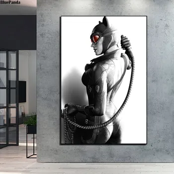 

Batman Arkham City Origin Poster Catwoman Paintings On Canvas Modern Art Decorative Wall Pictures Home Decoration