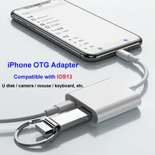 IOS13 OTG адаптер для iPhone 11 XR X XS 8/7 iPad Pro Освещение USB 500mA для U диск/клавиатура/Цифровая камера/микрофон