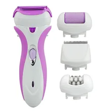 Импортные товары; многофункциональная бритва 4-в-1 Перезаряжаемые Для женщин курица выщипывание леди бритва электрическая избавиться от кожей ног Шлифовальная Пилка Для Ног