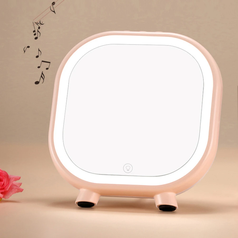 Зеркало для макияжа, беспроводной Bluetooth, звуковая лампа, косметический инструмент, портативный светодиодный, с подсветкой, зеркало для макияжа, для красоты, макияж, кисть для ресниц, Новинка