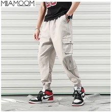 Мужские брюки мужские Слаксы с несколькими комбинезон с карманами и маленькими ногами мужские брюки мужские s джоггеры