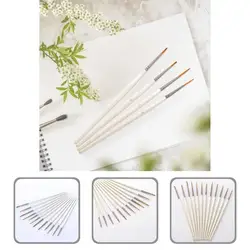 12Pcs/Set Useful Eco-friendly Strong Water Absorption Arts Crafts Drawing Brush Set for Adults Drawing Brush Paint Brush