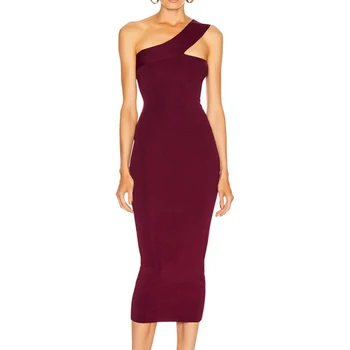 

HIGH QUALITY Newest Fashion 2020 Designer Dress Women's Strapless sleeveless Bodycon Buttock Party Dress