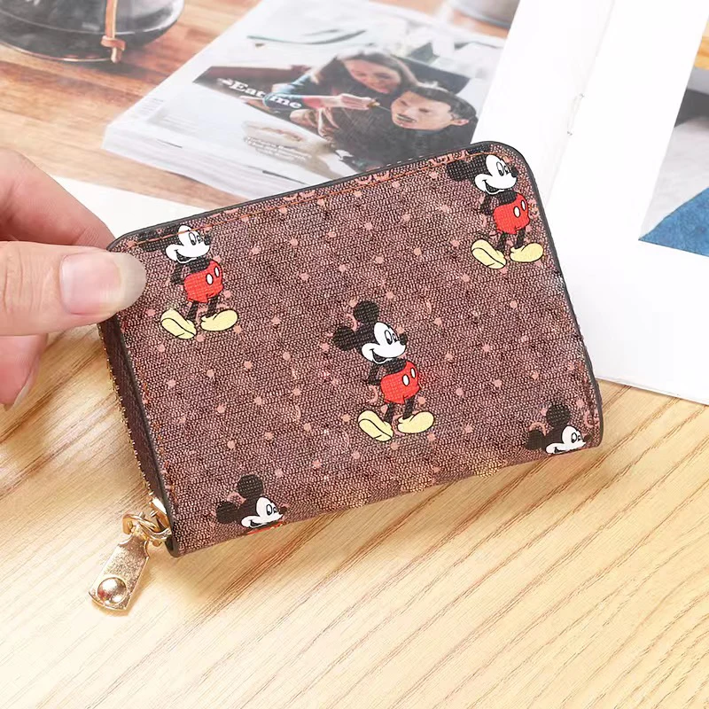 Disney Mickey Mouse new wallet Mickey Mouse clutch bag classic PU leather bag coin purse simple fashion small wallet