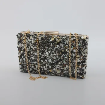 

Fashion Colorful Crystal Stones Clutch Bag Evening Clutch Bags Chain Bridesmaid Bag Wedding Party Handbags Wallet Purses