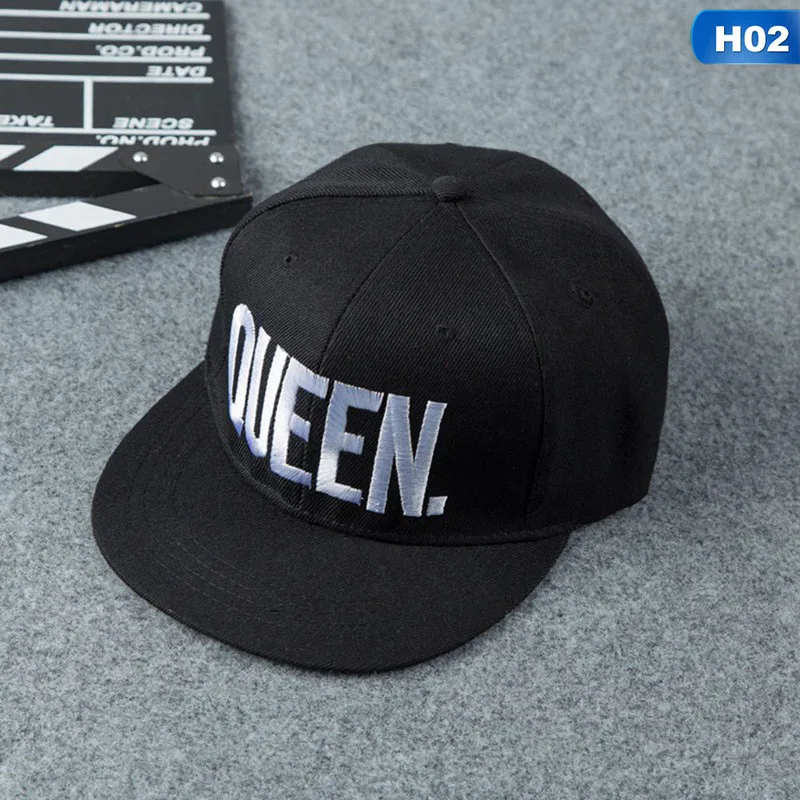 HT3250H02 Бейсбольная кепка KING QUEEN, бейсболка для мужчин и женщин, козырек, кепка s dad Bone, белая, черная, для влюбленных, в стиле хип-хоп, Спортивная Кепка, кепки - Цвет: HT3250H02