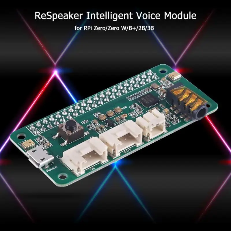 Модуль распознавания речи двойная перчатка Интерфейс микрофон для Raspberry Pi Zero/Zero W/B+/2B/3B Смарт Плата расширения
