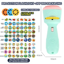 Lampe torche avec projecteur pour bébé, jouet d'éducation précoce, cadeau d'anniversaire et de noël, enfant 