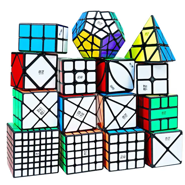 QIYI Speed Magic Cube 3x3x3 4x4x4 5x5x5 Puzzle Black Stickers Magic Cube Education Learnning Cubo Magico Toys For Children Kids 1