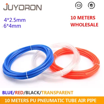 

10meters Pneumatic Hose Pipe PU 4*2.5 6*4 OD 4mm 6mm ID 2.5mm 4mm Air Tubing Pipe Pneumatic Connector Air Hose Compressor