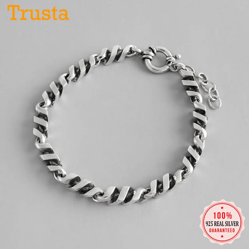 Trustdavis, модный браслет из натуральной 925 пробы, серебряный, сладкий, нерегулярный, регулируемый, браслет для женщин, свадебные украшения, подарок, DS2395