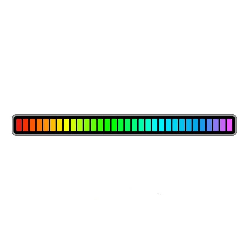 음성 앱 제어 스테레오 음악 스펙트럼 LED 조명, 오디오 레벨 표시기 앰프, VU 미터, 자동차 플레이어 조명, 분위기 램프