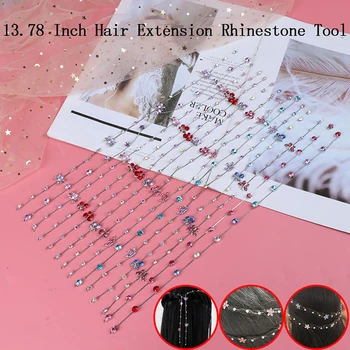 

Rhinestone Girl Hair Braid Jewelry Chain Extension Tool Glitter Braid Hairpin Bridal Wedding Hair Accessories