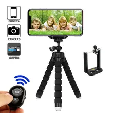 Flexible Tripod Clip Remote-Selfie-Stick Vedio-Photo Bluetooth for Phone-Holder 