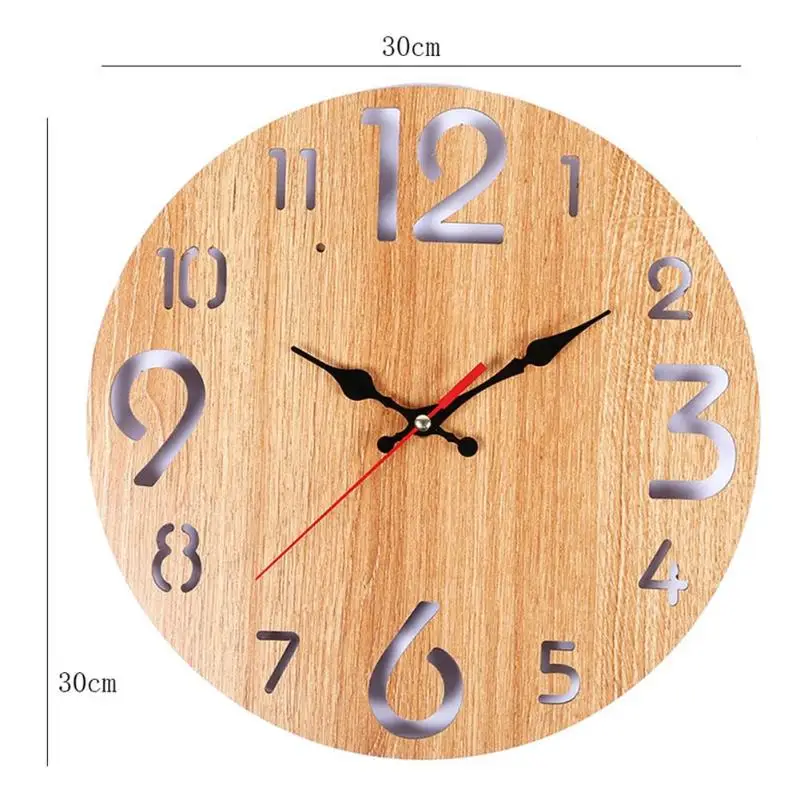 Ретро настенные часы Европа стиль Висячие круглые деревянные спальня домашний бар Декор