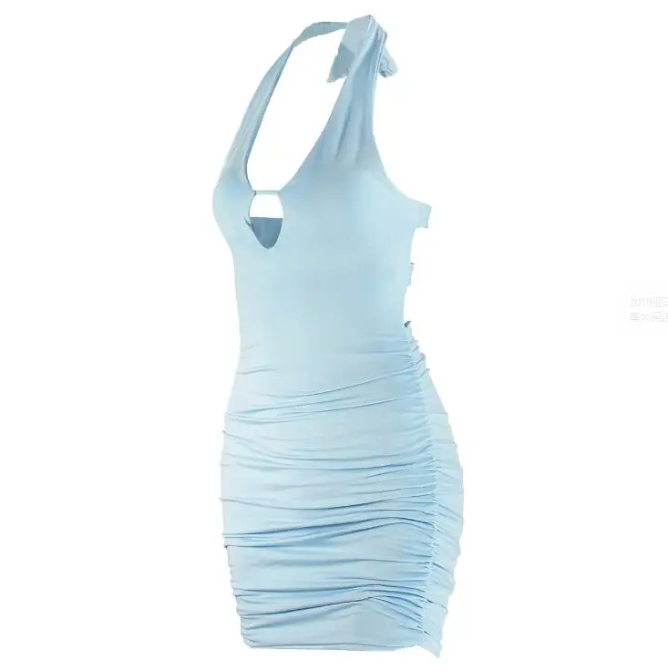 Baratos 2019 vestidos grandes con espalda abierta sexy europea y americana muy sexis para mujer