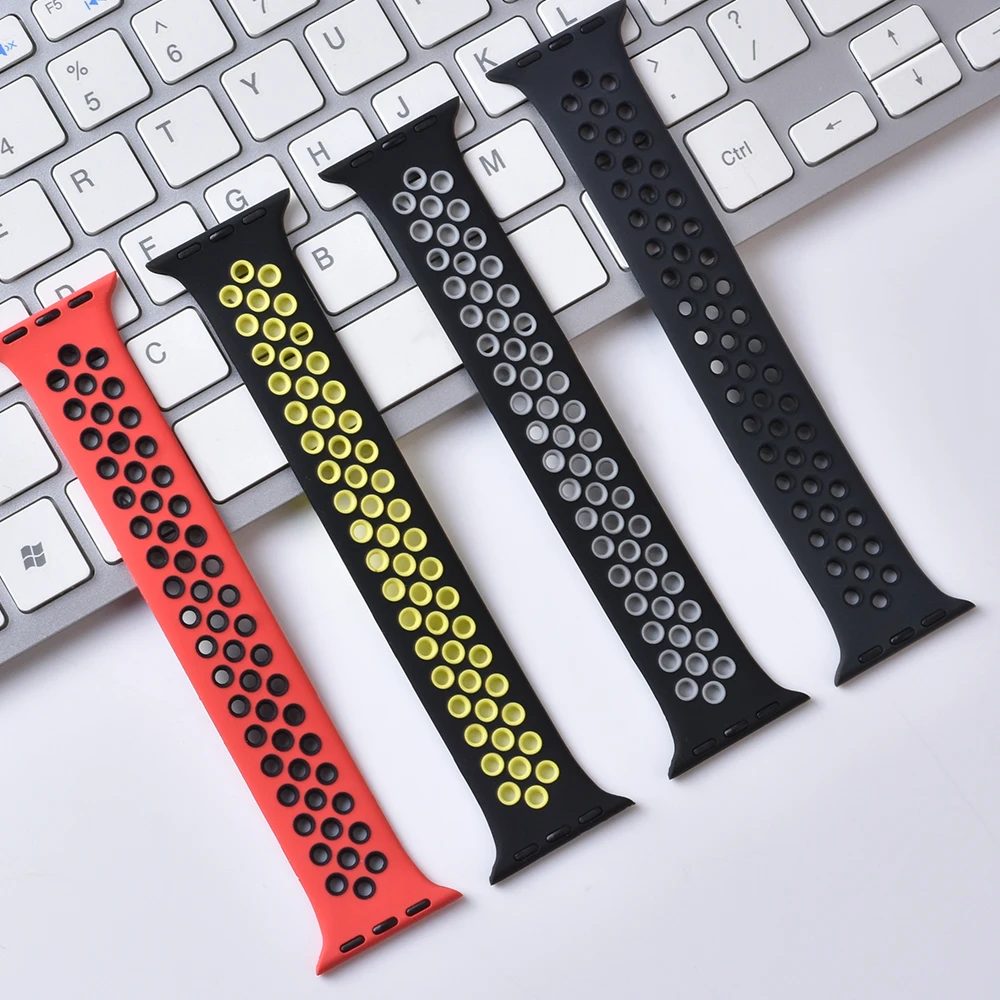 Silicone Solo Loop Strap for Apple Watch Band - Ultra Comfortable Replacement Bracelet