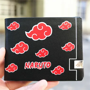 

Anime Naruto Akatsuki Logo PU leather wallet Bi-fold ID Card Holder Purse