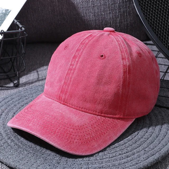 women's cap men's cap dad hat wholesale solid sport unisex outdoor Custom black cotton gorro bone sports woman cap gorra beisbol Watermelon Red