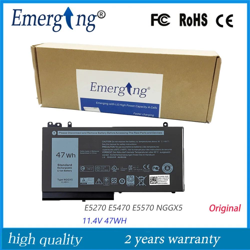 11,4 V 47Wh аккумулятор для ноутбука Dell Latitude E5270 E5470 E5570 NGGX5