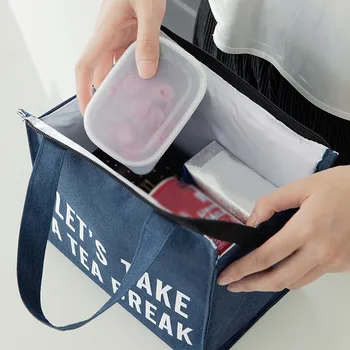 

Lunch Bag Fashion Portable For Work For School Insulation Bag Korean Style Thermal Cooler Picnic Tote High Quality For Women Kid