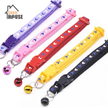 

Snailhouse Pet Collar Adjustable Puppy Collar For Small Medium Large Dogs Cat Love Arrow Bell Collar Pet Necklace Accessories