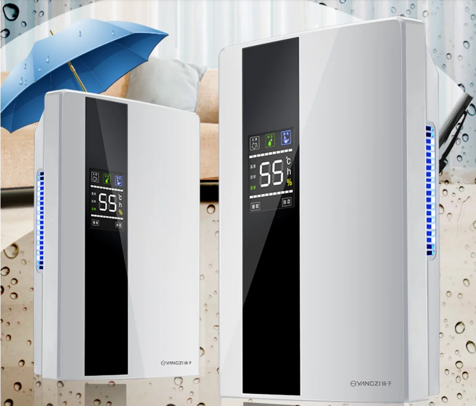 2.2L Smart Home Dehumidifier Large screen LCD Display Air Dryer Automatic Bucket Full Shut-Off Purifier with remote control
