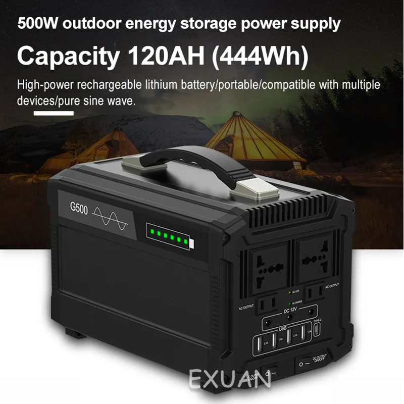 US $386.00 500W inverter power supply multifunctional portable pure sine wave inverter small size outdoor universal power socket charger