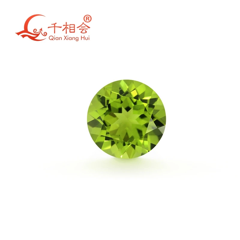 

Round shape beautiful natural Olivine green color gemstone