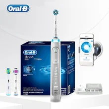 Oral b 9000 escova de dentes elétrica bluetooth tecnologia detecção posição 6 modo 12 cores smartring superior limpo escova de dentes