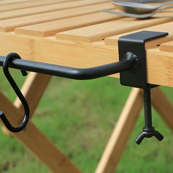 Universal Outdoor Table with Hanging Rod - Portable Camping Rack - Picnic Barbecue Rack - Kitchen Utensils Storage Rack - Hiking Accessories 5
