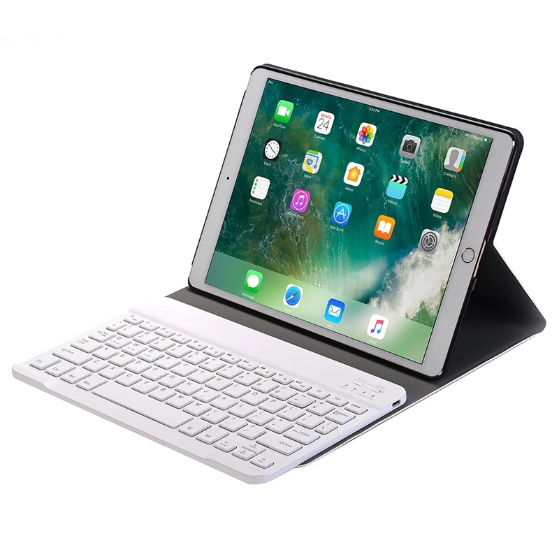 Чехол с клавиатурой для IPad 10,2 дюймов-чехол с магнитной съемной беспроводной Bluetooth клавиатурой