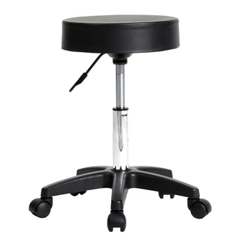 

Round Stool Plastic Arch Feet Rotation Bar Stool Black