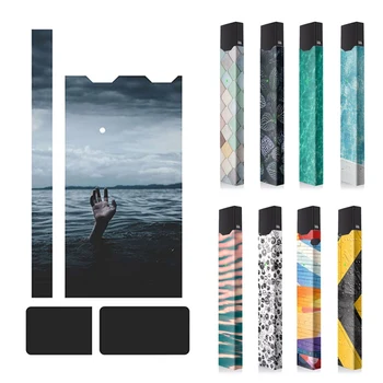 

Colorful Floor Leaf Water Cute Bacterial Case Sticker Cover Wrap Film For Juul Creative Smart Skin E Cigarette Stereo Sticker