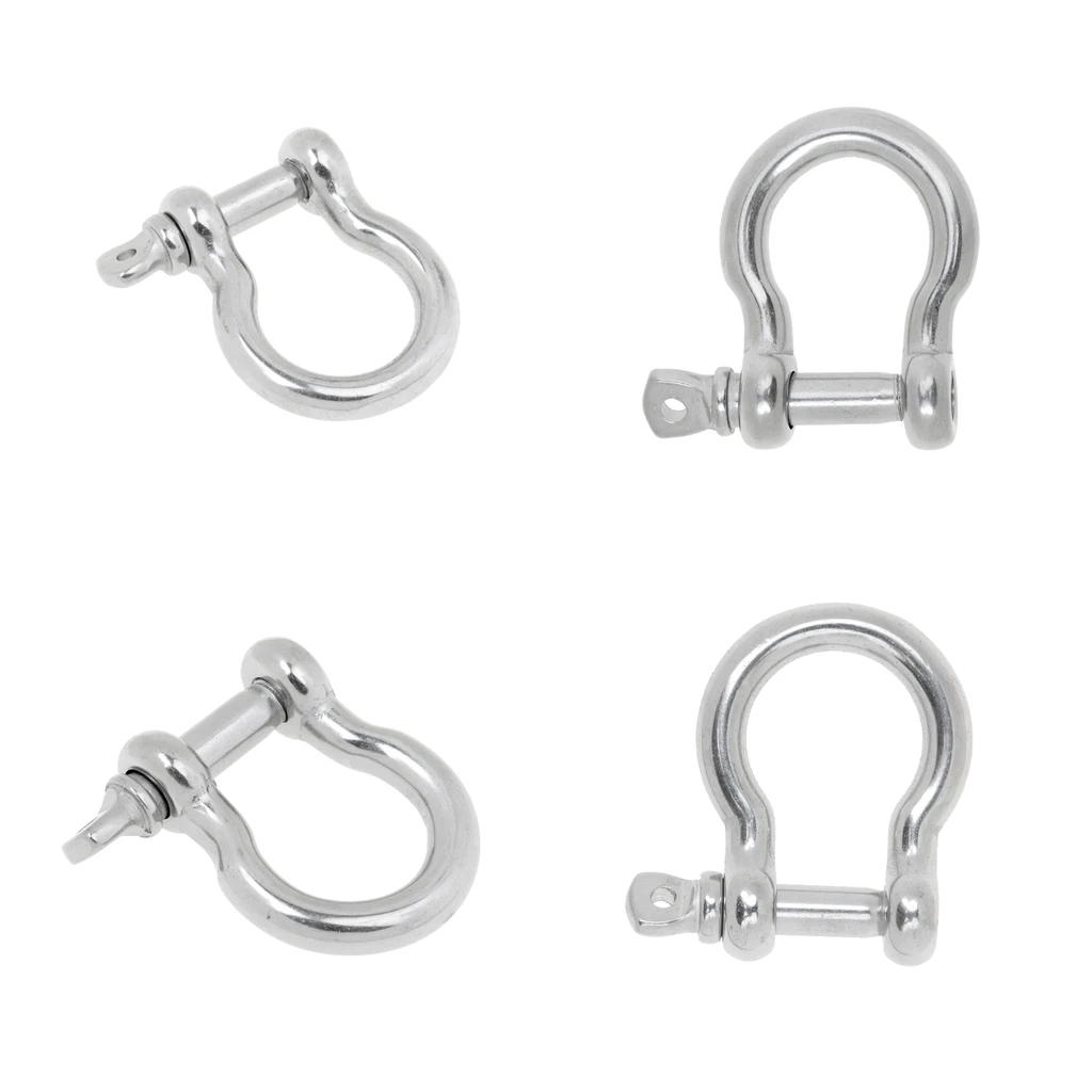 6mm 8mm Marine Boat Chain Rigging Bow Shackle Captive Pin - Stainless Steel