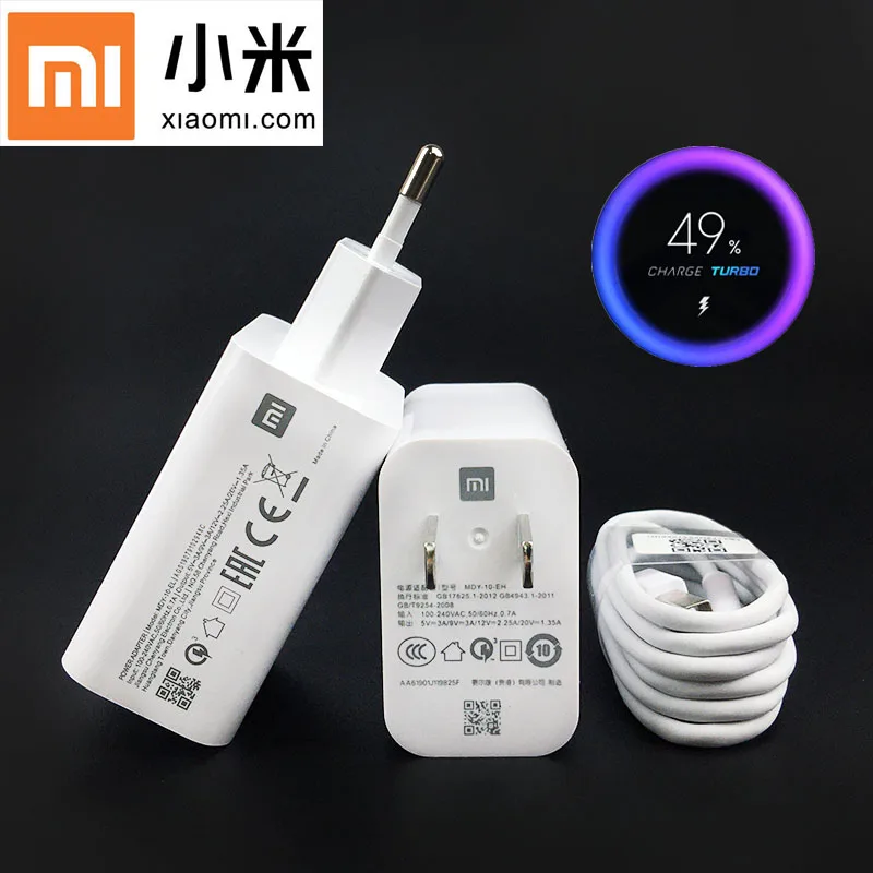 

Original 27W Xiaomi Fast Charger QC 4.0 Turbo Charge quick power adapter USB For mi 9 9t pro MAX 3 Redmi note 7 8 pro mi note 10
