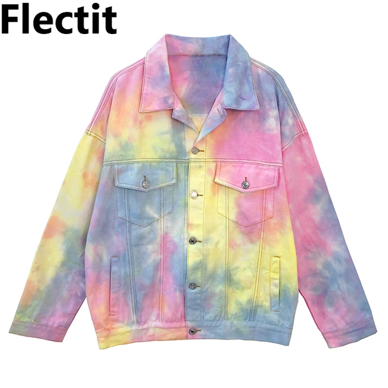 Flectit Pastel Tie Dye Denim Jacket For 