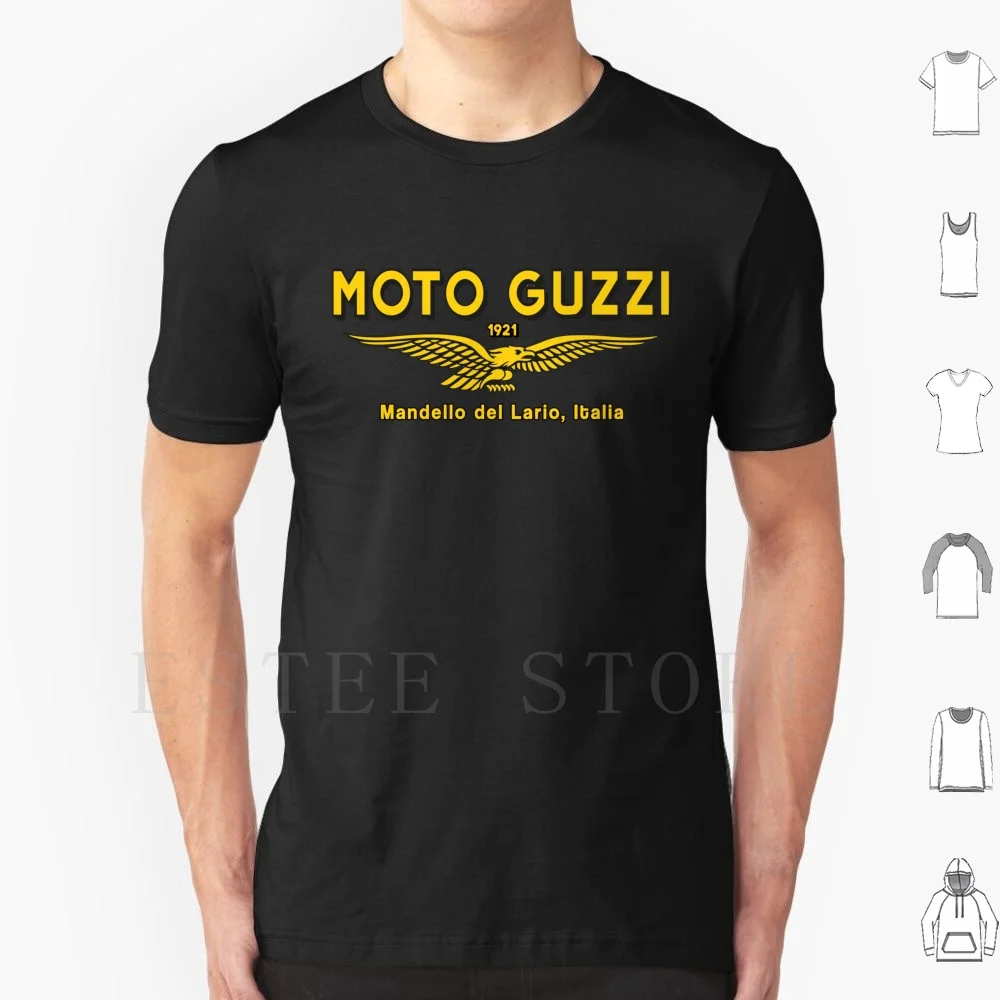 Moto Guzzi. Mandello Del Ario. 1921 T Shirt Stampa Cotone Moto Guzzi Guzzi Moto Biker Skull Cafe Racer Italia Bandiera Italiana